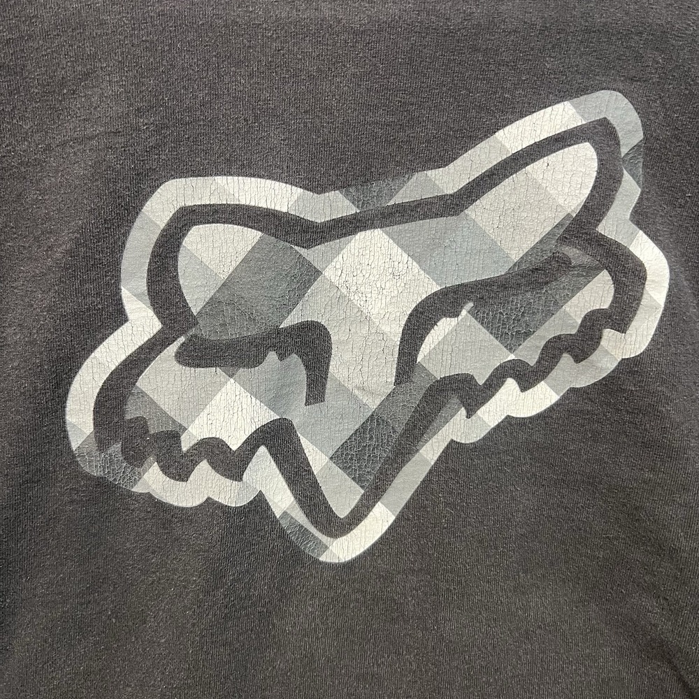 Fox Racing Y2K Graphic T Shirt Faded Black Size XL - Picture 2 of 7